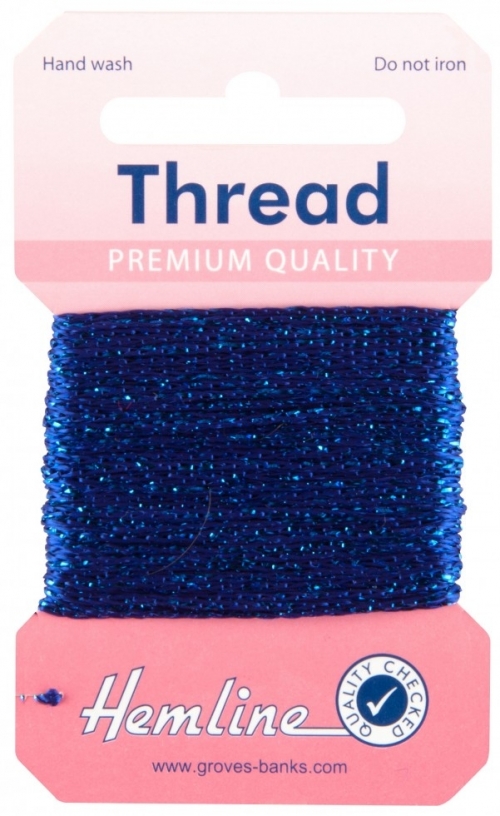 Hemline Glitter Thread Royal Blue