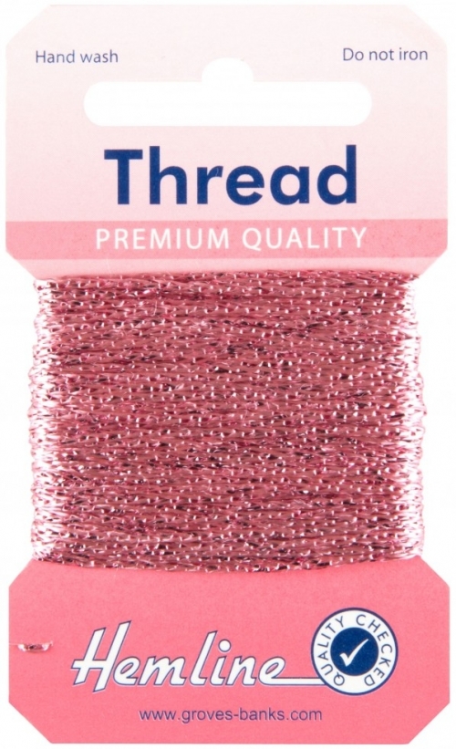 Hemline Glitter Thread Pink