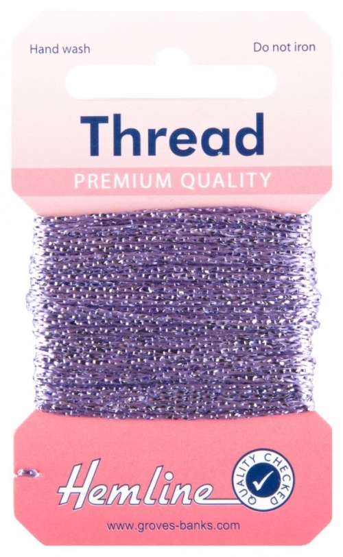 Hemline Glitter Thread Lilac