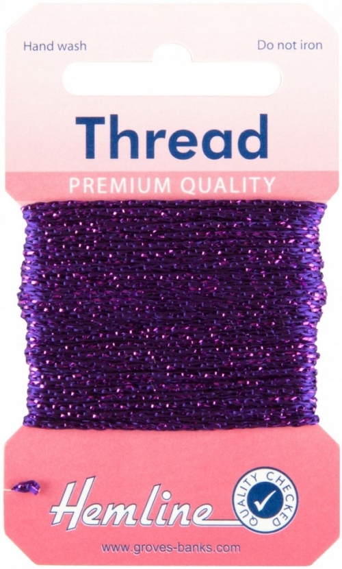 Hemline Glitter Thread Purple