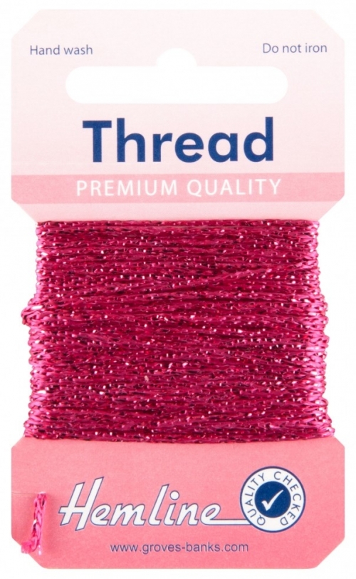 Hemline Glitter Thread Fuchsia