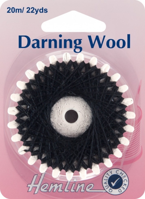 Hemline Darning Thread Black