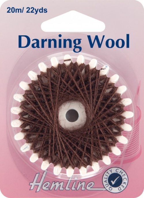 Hemline Darning Thread Brown