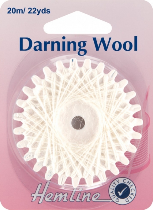 Hemline Darning Thread White