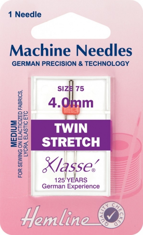Hemline Twin Stretch Sewing Machine Needles