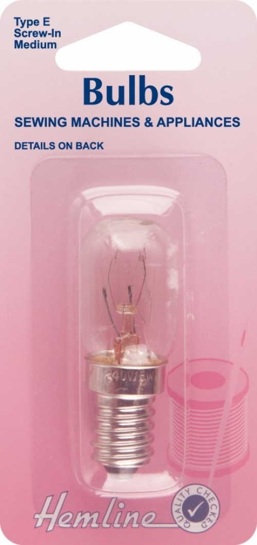 Hemline Sewing Machine Screw Bulb