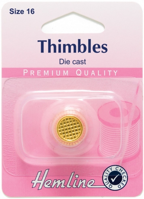 Hemline Gold Plated Thimble
