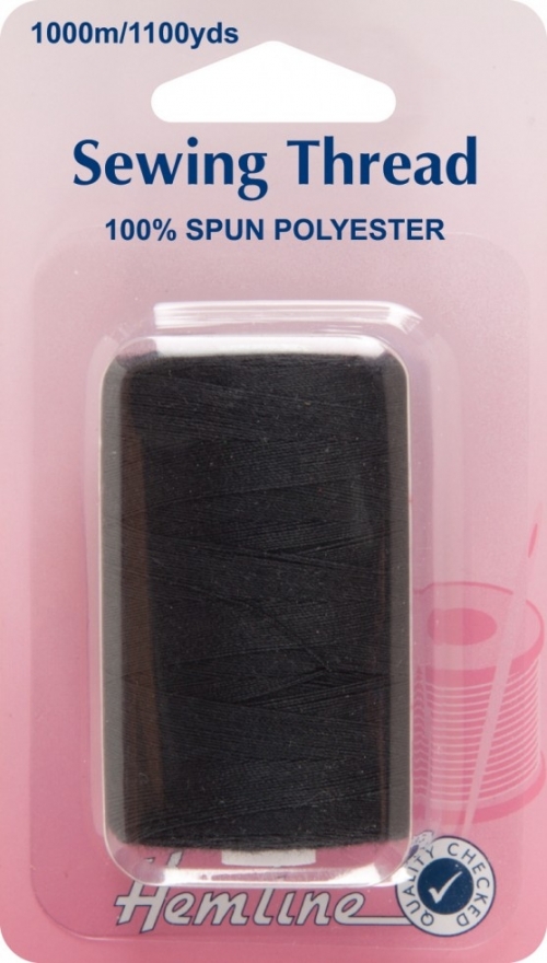 Hemline Polyester Sewing Thread Black