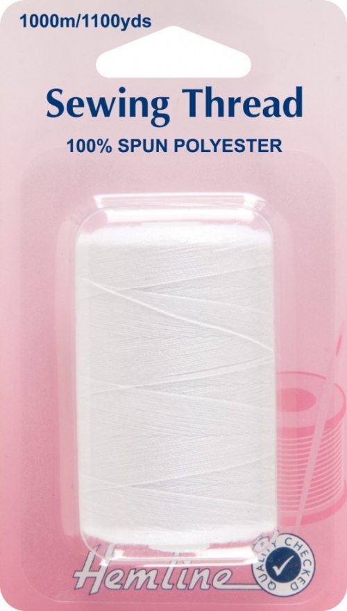 Hemline Polyester Sewing Thread White