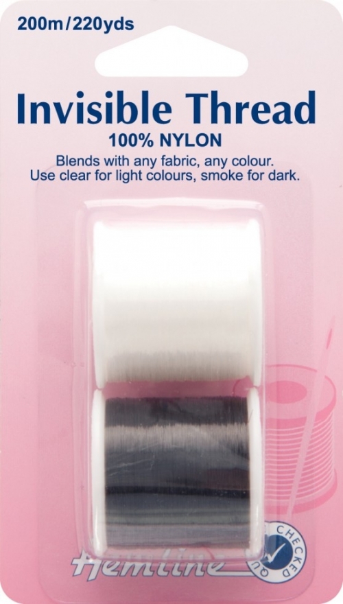 Hemline Invisible Sewing Thread Clear & Smoke