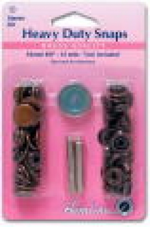 Hemline Heavy Duty Metal Snaps Kit Bronze