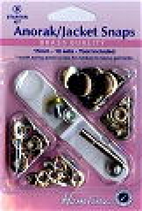 Hemline Anorak Metal Snaps Kit Nickel/Silver