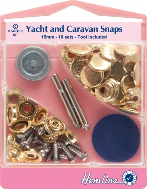 Hemline Yacht Caravan Snaps Kit Gold