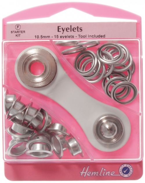 Hemline Metal Eyelets Kit Silver