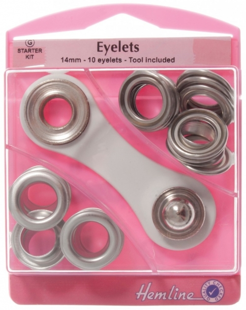 Hemline Metal Eyelets Kit Silver