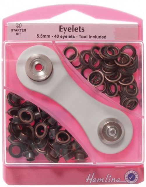 Hemline Metal Eyelets Kit Bronze