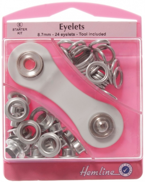 Hemline Metal Eyelets Kit Silver