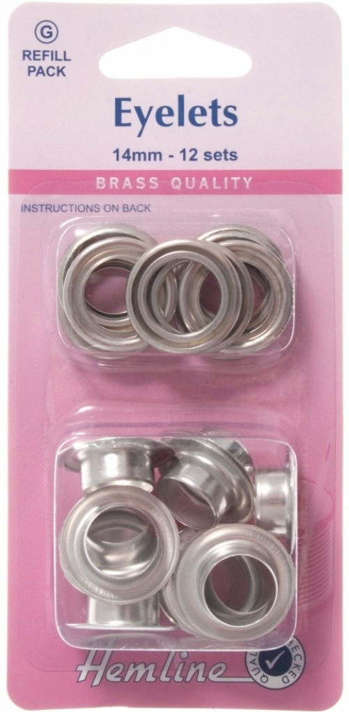 Hemline Metal Eyelets Refill Silver