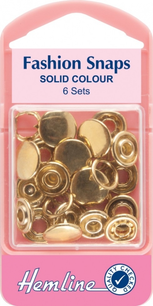 Hemline Snaps Press Fasteners Refill Gold