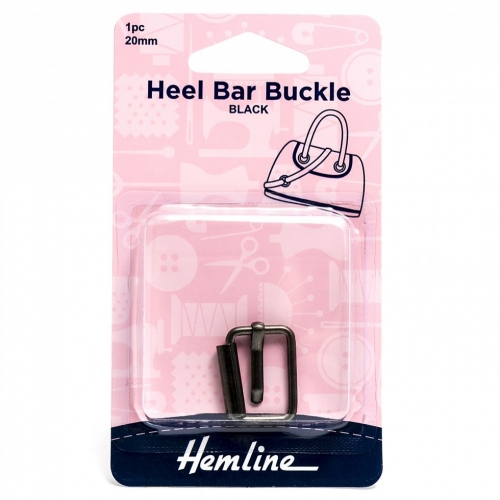Hemline Heel Bar Buckle Nickel Black
