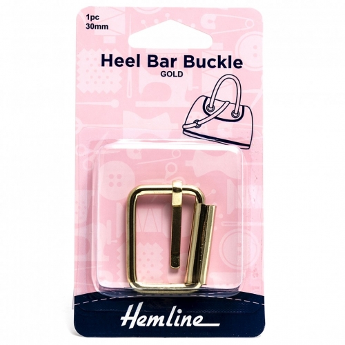 Hemline Heel Bar Buckle Gold