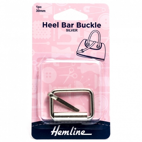 Hemline Heel Bar Buckle Silver