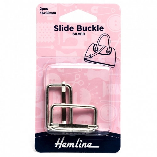 Hemline Slide Buckles Silver