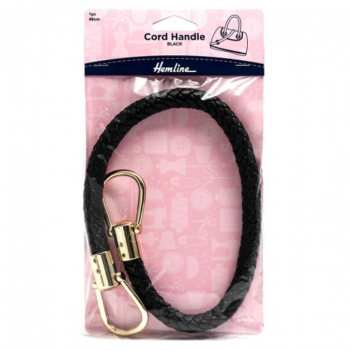 Hemline Bag Handle Cord Black