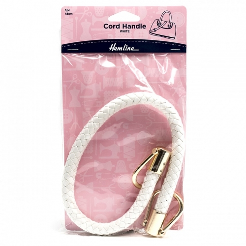 Hemline Bag Handle Cord White