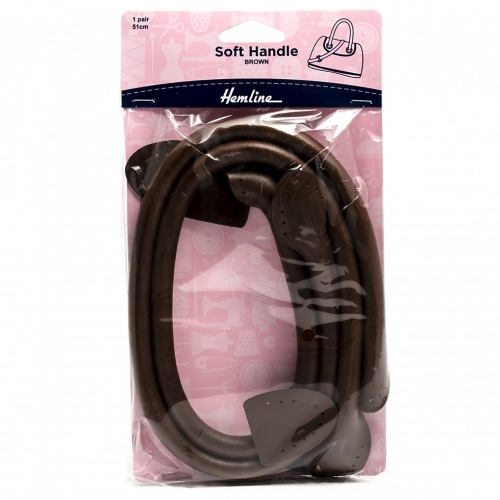 Hemline Soft Bag Handles Brown