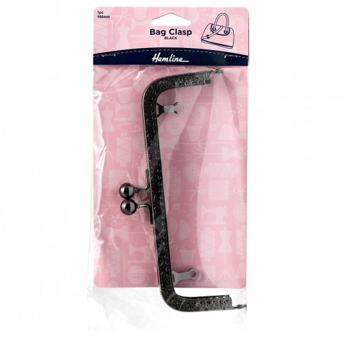 Hemline Purse Frame Nickel Black