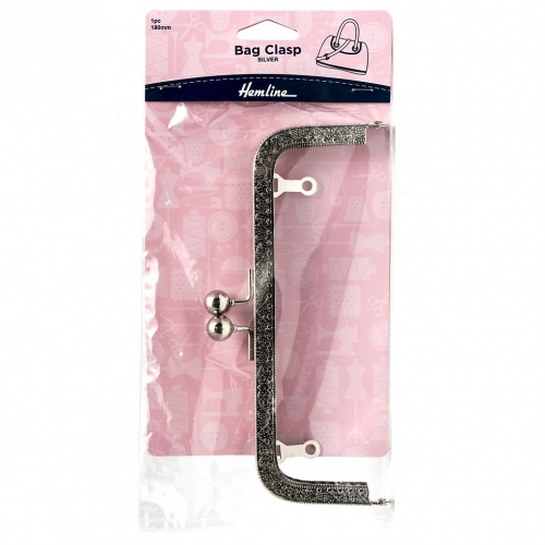 Hemline Purse Frame Silver