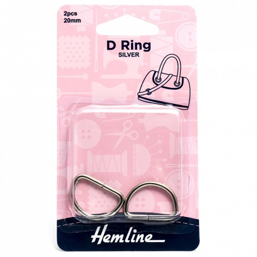 Hemline D Rings Silver