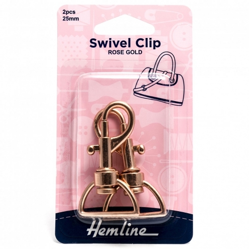 Hemline Swivel Clip Fasteners Rose Gold