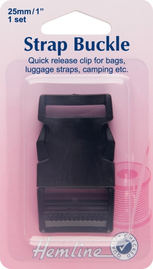 Hemline Bag Strap Buckle Black