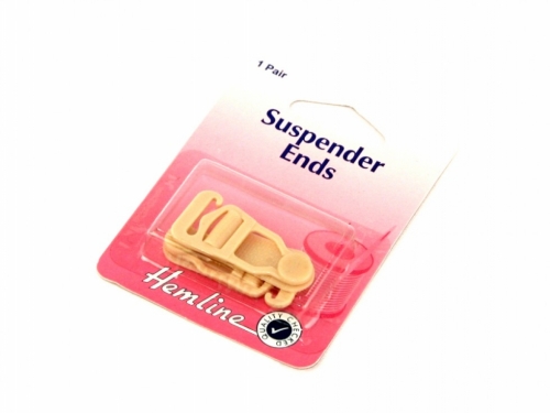 Hemline Suspender Fasteners Beige