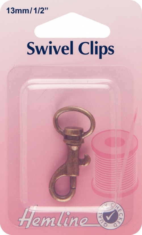 Hemline Swivel Clip Fasteners Bronze