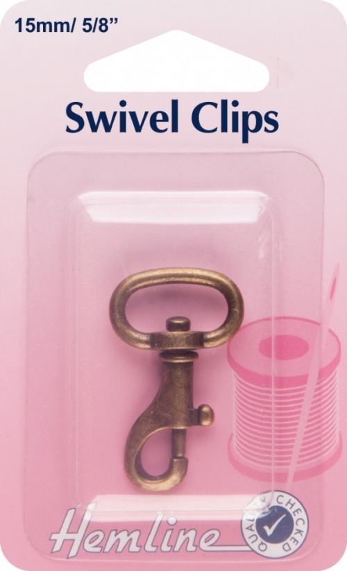 Hemline Swivel Clip Fasteners Bronze