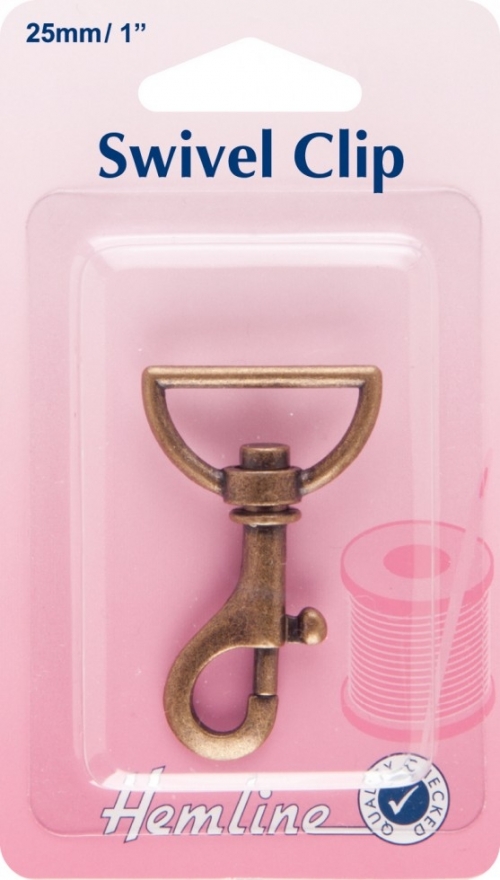 Hemline Swivel Clip Fasteners Bronze