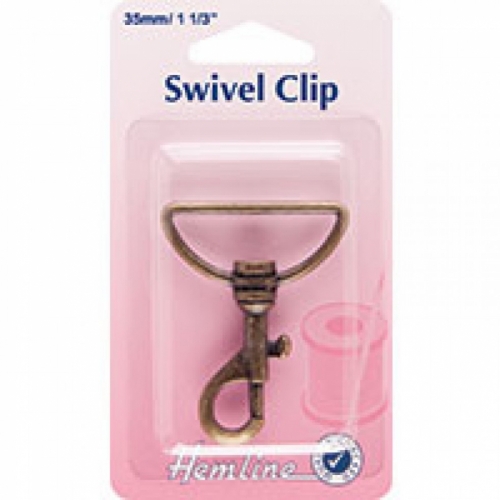 Hemline Swivel Clip Fasteners Bronze