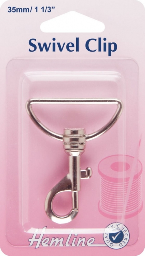 Hemline Swivel Clip Fasteners Silver