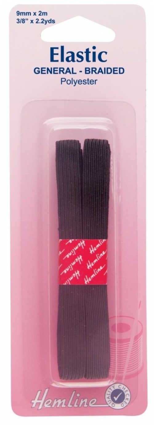Hemline General Purpose Elastic Black