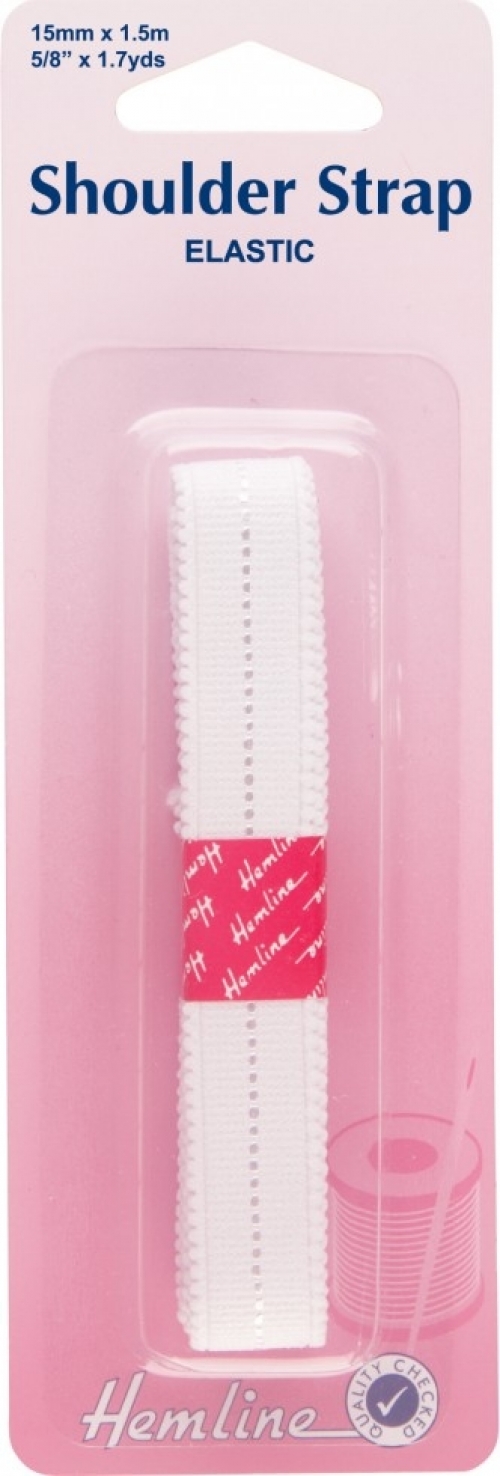 Hemline Shoulder Strap Elastic White