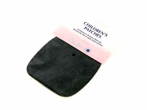 Hemline Faux Suede Patches Dark Grey