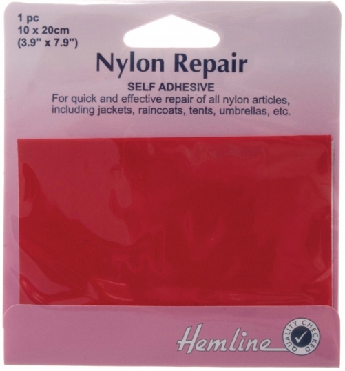 Hemline Nylon Self Adhesive Repair Patch Red