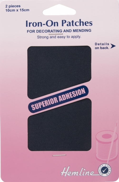 Hemline Cotton Twill Patches Navy