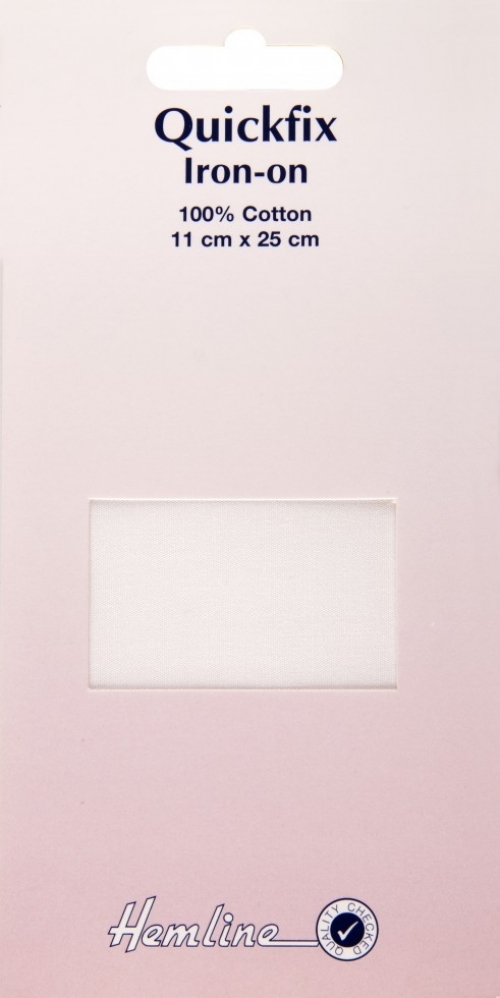 Hemline Cotton Patches White
