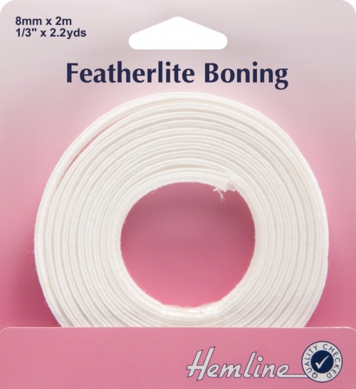 Hemline Featherlite Boning Black