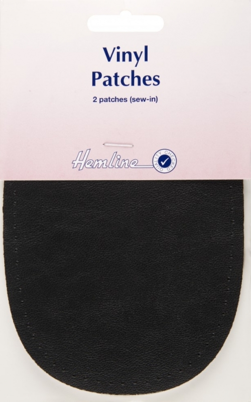 Hemline Vinyl Patches Black