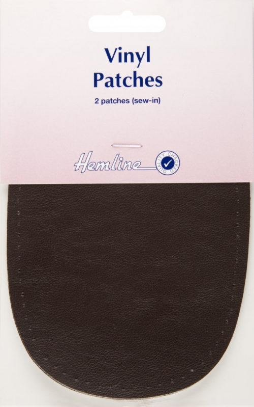 Hemline Vinyl Patches Brown
